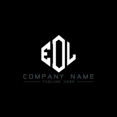 EDL letter logo design with polygon shape. EDL polygon logo monogram. EDL cube logo design. EDL hexagon vector logo template white and black colors. EDL monogram, EDL business and real estate logo. 