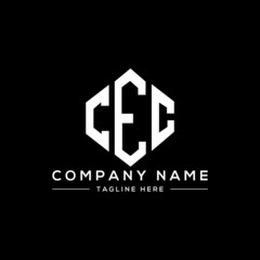 CEC letter logo design with polygon shape. CEC polygon logo monogram. CEC cube logo design. CEC hexagon vector logo template white and black colors. CEC monogram, CEC business and real estate logo. 