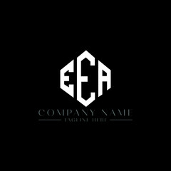 EEA letter logo design with polygon shape. EEA polygon logo monogram. EEA cube logo design. EEA hexagon vector logo template white and black colors. EEA monogram, EEA business and real estate logo.  