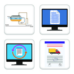 Vector illustration Set for Decanter, Decrypted and more EPS10