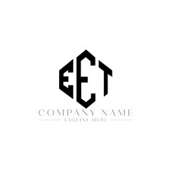 EET letter logo design with polygon shape. EET polygon logo monogram. EET cube logo design. EET hexagon vector logo template white and black colors. EET monogram, EET business and real estate logo. 