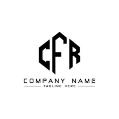 CFR letter logo design with polygon shape. CFR polygon logo monogram. CFR cube logo design. CFR hexagon vector logo template white and black colors. CFR monogram, CFR business and real estate logo. 