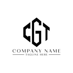 CGT letter logo design with polygon shape. CGT polygon logo monogram. CGT cube logo design. CGT hexagon vector logo template white and black colors. CGT monogram, CGT business and real estate logo. 