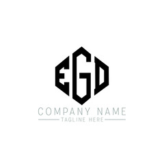 EGD letter logo design with polygon shape. EGD polygon logo monogram. EGD cube logo design. EGD hexagon vector logo template white and black colors. EGD monogram, EGD business and real estate logo. 