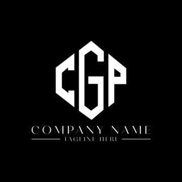 CGP letter logo design with polygon shape. CGP polygon logo monogram. CGP cube logo design. CGP hexagon vector logo template white and black colors. CGP monogram, CGP business and real estate logo. 
