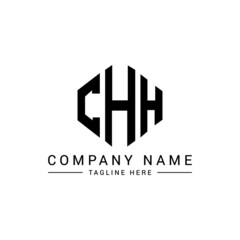 CHH letter logo design with polygon shape. CHH polygon logo monogram. CHH cube logo design. CHH hexagon vector logo template white and black colors. CHH monogram, CHH business and real estate logo. 