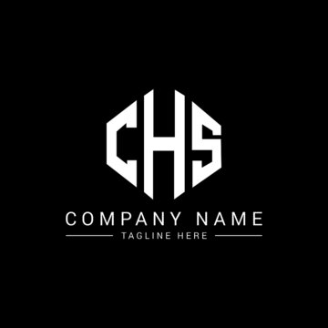CHS letter logo design with polygon shape. CHS polygon logo monogram. CHS cube logo design. CHS hexagon vector logo template white and black colors. CHS monogram, CHS business and real estate logo. 
