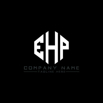 EHP letter logo design with polygon shape. EHP polygon logo monogram. EHP cube logo design. EHP hexagon vector logo template white and black colors. EHP monogram, EHP business and real estate logo. 