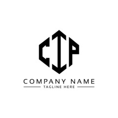 CIP letter logo design with polygon shape. CIP polygon logo monogram. CIP cube logo design. CIP hexagon vector logo template white and black colors. CIP monogram, CIP business and real estate logo. 