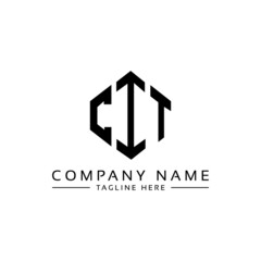 CIT letter logo design with polygon shape. CIT polygon logo monogram. CIT cube logo design. CIT hexagon vector logo template white and black colors. CIT monogram, CIT business and real estate logo. 
