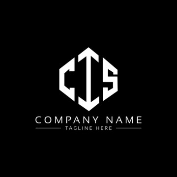 CIS letter logo design with polygon shape. CIS polygon logo monogram. CIS cube logo design. CIS hexagon vector logo template white and black colors. CIS monogram, CIS business and real estate logo. 