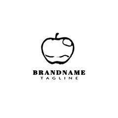 apple fruit logo icon design template vector illustration