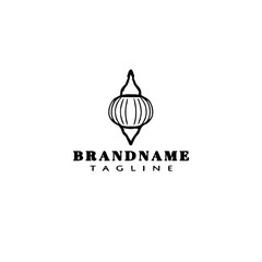 cute islamic lantern logo icon design icons vector illustration