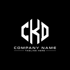 CKD letter logo design with polygon shape. CKD polygon logo monogram. CKD cube logo design. CKD hexagon vector logo template white and black colors. CKD monogram, CKD business and real estate logo. 