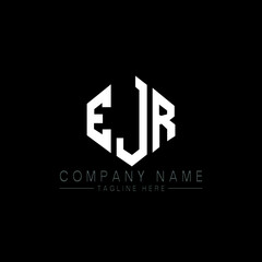 EJR letter logo design with polygon shape. EJR polygon logo monogram. EJR cube logo design. EJR hexagon vector logo template white and black colors. EJR monogram, EJR business and real estate logo. 