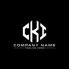 CKI letter logo design with polygon shape. CKI polygon logo monogram. CKI cube logo design. CKI hexagon vector logo template white and black colors. CKI monogram, CKI business and real estate logo. 