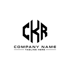 CKR letter logo design with polygon shape. CKR polygon logo monogram. CKR cube logo design. CKR hexagon vector logo template white and black colors. CKR monogram, CKR business and real estate logo. 
