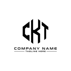 CKT letter logo design with polygon shape. CKT polygon logo monogram. CKT cube logo design. CKT hexagon vector logo template white and black colors. CKT monogram, CKT business and real estate logo. 