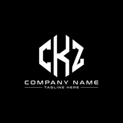 CKZ letter logo design with polygon shape. CKZ polygon logo monogram. CKZ cube logo design. CKZ hexagon vector logo template white and black colors. CKZ monogram, CKZ business and real estate logo. 