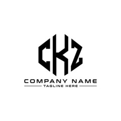 CKZ letter logo design with polygon shape. CKZ polygon logo monogram. CKZ cube logo design. CKZ hexagon vector logo template white and black colors. CKZ monogram, CKZ business and real estate logo. 