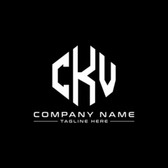 CKV letter logo design with polygon shape. CKV polygon logo monogram. CKV cube logo design. CKV hexagon vector logo template white and black colors. CKV monogram, CKV business and real estate logo. 