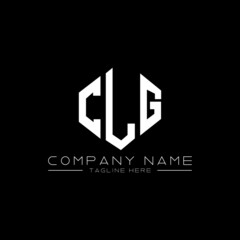 CLG letter logo design with polygon shape. CLG polygon logo monogram. CLG cube logo design. CLG hexagon vector logo template white and black colors. CLG monogram, CLG business and real estate logo. 