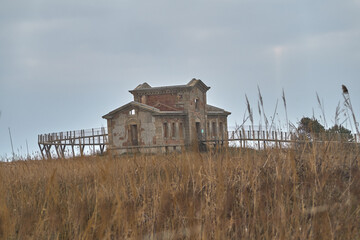 The famous house of the traffic light called 'Casa dels senyals - El semafor' in El Prat de...