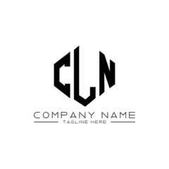 Fototapeta premium CLN letter logo design with polygon shape. CLN polygon logo monogram. CLN cube logo design. CLN hexagon vector logo template white and black colors. CLN monogram, CLN business and real estate logo. 