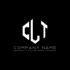 CLT letter logo design with polygon shape. CLT polygon logo monogram. CLT cube logo design. CLT hexagon vector logo template white and black colors. CLT monogram, CLT business and real estate logo. 