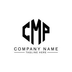 CMP letter logo design with polygon shape. CMP polygon logo monogram. CMP cube logo design. CMP hexagon vector logo template white and black colors. CMP monogram, CMP business and real estate logo. 