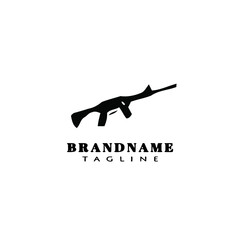 gun design logo cute icon vector illustration