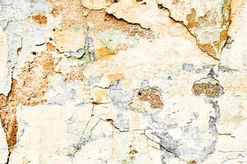 Texture of a concrete wall with cracks and scratches which can be used as a background