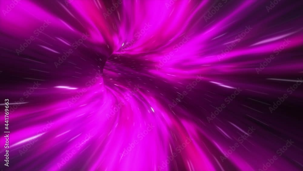 Poster wormhole through time and space, warp through science fiction. abstract jump in space in hyperspace 