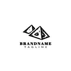 pyramid logo icon design template vector illustration