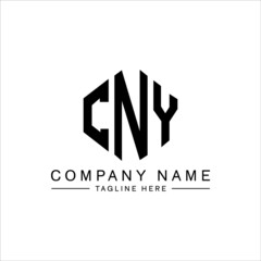 CNY letter logo design with polygon shape. CNY polygon logo monogram. CNY cube logo design. CNY hexagon vector logo template white and black colors. CNY monogram, CNY business and real estate logo. 