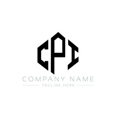 CPI letter logo design with polygon shape. CPI polygon logo monogram. CPI cube logo design. CPI hexagon vector logo template white and black colors. CPI monogram, CPI business and real estate logo. 