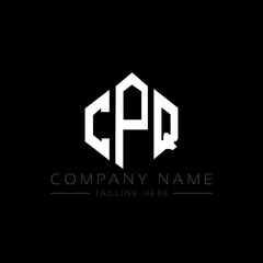 Obraz premium CPQ letter logo design with polygon shape. CPQ polygon logo monogram. CPQ cube logo design. CPQ hexagon vector logo template white and black colors. CPQ monogram, CPQ business and real estate logo. 