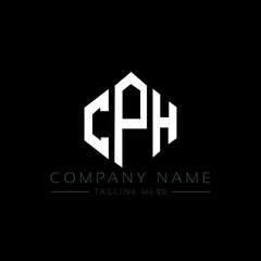 CPH letter logo design with polygon shape. CPH polygon logo monogram. CPH cube logo design. CPH hexagon vector logo template white and black colors. CPH monogram, CPH business and real estate logo. 