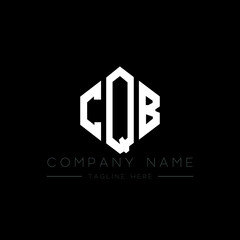 CQB letter logo design with polygon shape. CQB polygon logo monogram. CQB cube logo design. CQB hexagon vector logo template white and black colors. CQB monogram, CQB business and real estate logo. 