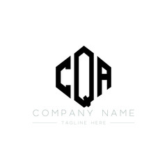 CQA letter logo design with polygon shape. CQA polygon logo monogram. CQA cube logo design. CQA hexagon vector logo template white and black colors. CQA monogram, CQA business and real estate logo. 