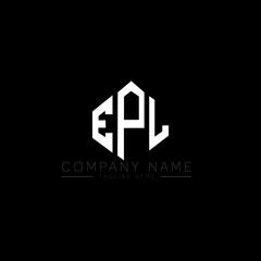 EPL letter logo design with polygon shape. EPL polygon logo monogram. EPL cube logo design. EPL hexagon vector logo template white and black colors. EPL monogram, EPL business and real estate logo. 