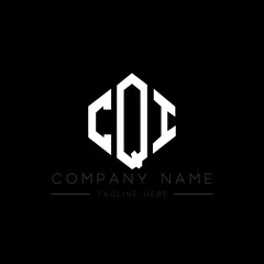 CQI letter logo design with polygon shape. CQI polygon logo monogram. CQI cube logo design. CQI hexagon vector logo template white and black colors. CQI monogram, CQI business and real estate logo. 