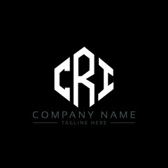 CRI letter logo design with polygon shape. CRI polygon logo monogram. CRI cube logo design. CRI hexagon vector logo template white and black colors. CRI monogram, CRI business and real estate logo. 