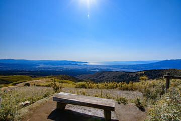 bench in the mountains