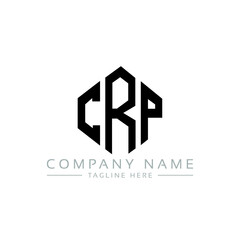 CRP letter logo design with polygon shape. CRP polygon logo monogram. CRP cube logo design. CRP hexagon vector logo template white and black colors. CRP monogram, CRP business and real estate logo. 
