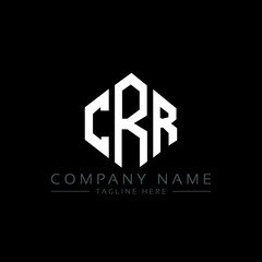 CRR letter logo design with polygon shape. CRR polygon logo monogram. CRR cube logo design. CRR hexagon vector logo template white and black colors. CRR monogram, CRR business and real estate logo. 
