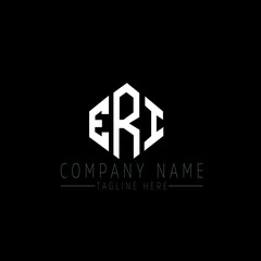 ERI letter logo design with polygon shape. ERI polygon logo monogram. ERI cube logo design. ERI hexagon vector logo template white and black colors. ERI monogram, ERI business and real estate logo. 