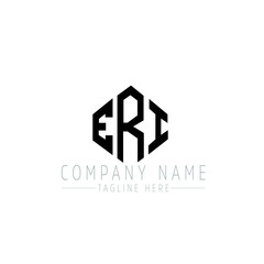 ERI letter logo design with polygon shape. ERI polygon logo monogram. ERI cube logo design. ERI hexagon vector logo template white and black colors. ERI monogram, ERI business and real estate logo. 