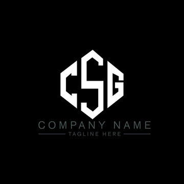 CSG letter logo design with polygon shape. CSG polygon logo monogram. CSG cube logo design. CSG hexagon vector logo template white and black colors. CSG monogram, CSG business and real estate logo. 