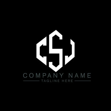 CSJ letter logo design with polygon shape. CSJ polygon logo monogram. CSJ cube logo design. CSJ hexagon vector logo template white and black colors. CSJ monogram, CSJ business and real estate logo. 